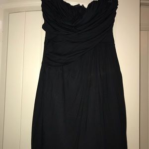 Strapless jersey ruched dress
